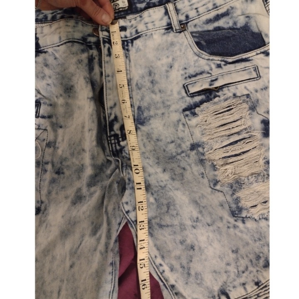 Gray Earth Men's Acid Washed Straight Leg Denim Jeans Sz. W42 - Picture 13 of 16